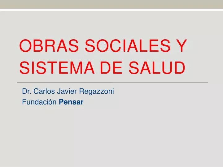 obras sociales y sistema de salud