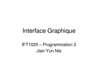 interface graphique