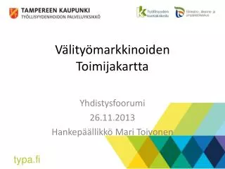 v lity markkinoiden toimijakartta