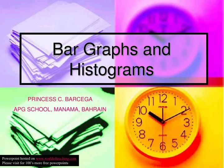 bar graphs and histograms