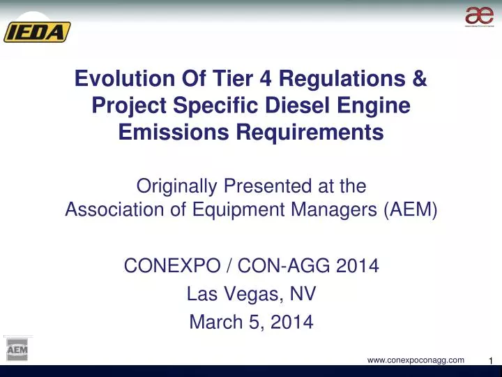 evolution of tier 4 regulations project specific diesel engine emissions requirements