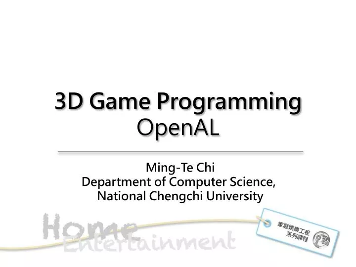 3d game programming openal