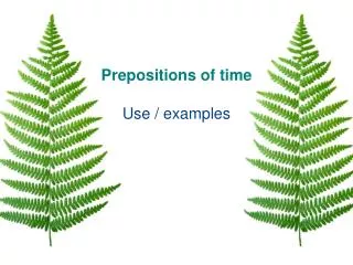 prepositions of time