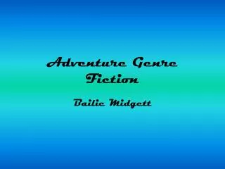 Adventure Genre Fiction