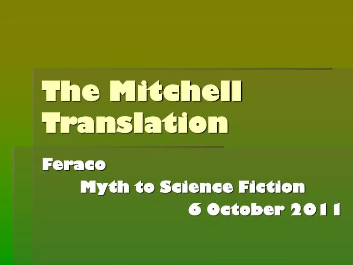 the mitchell translation