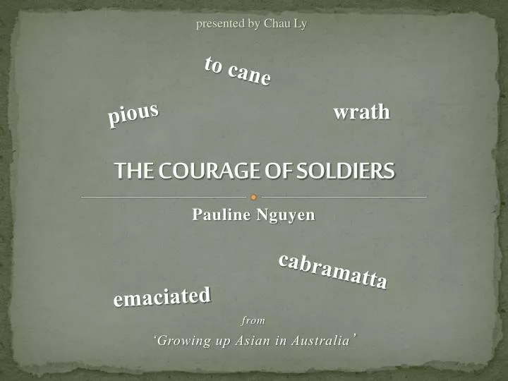 the courage of soldiers