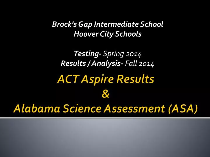 brock s gap intermediate school hoover city schools testing spring 2014 results analysis fall 2014