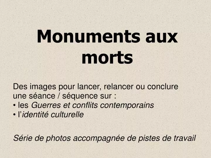 monuments aux morts