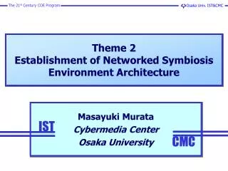 Theme 2 Establishment of Networked Symbiosis Environment A rchitecture