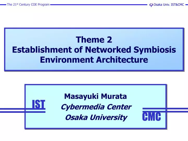 theme 2 establishment of networked symbiosis environment a rchitecture