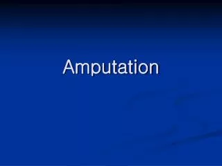 amputation