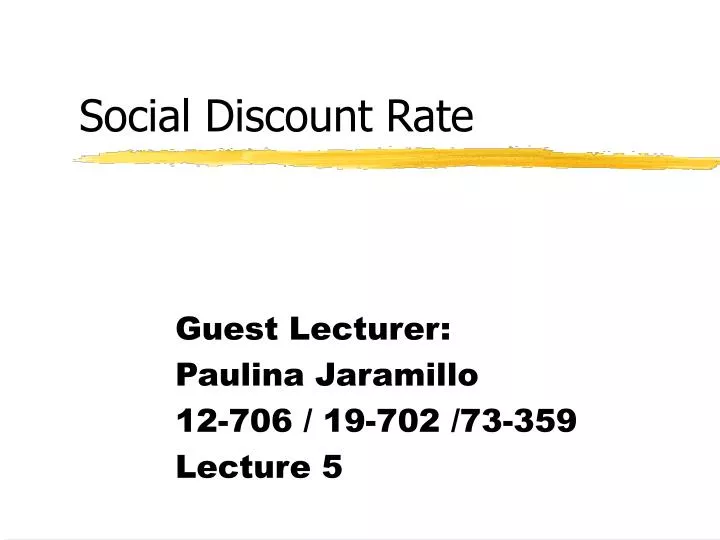 social discount rate