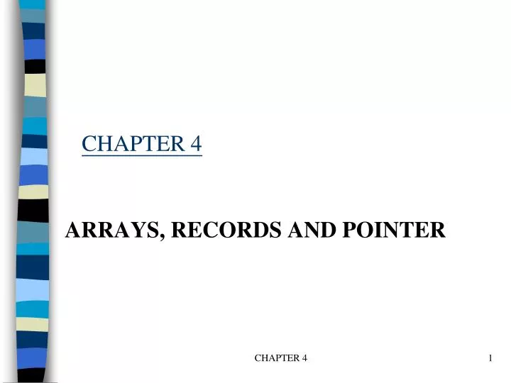 arrays records and pointer