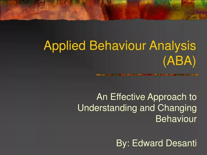 applied behaviour analysis aba