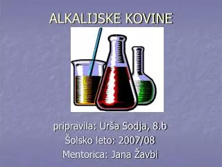 alkalijske kovine