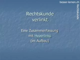 rechtskunde verlinkt