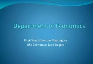 Department of Economics