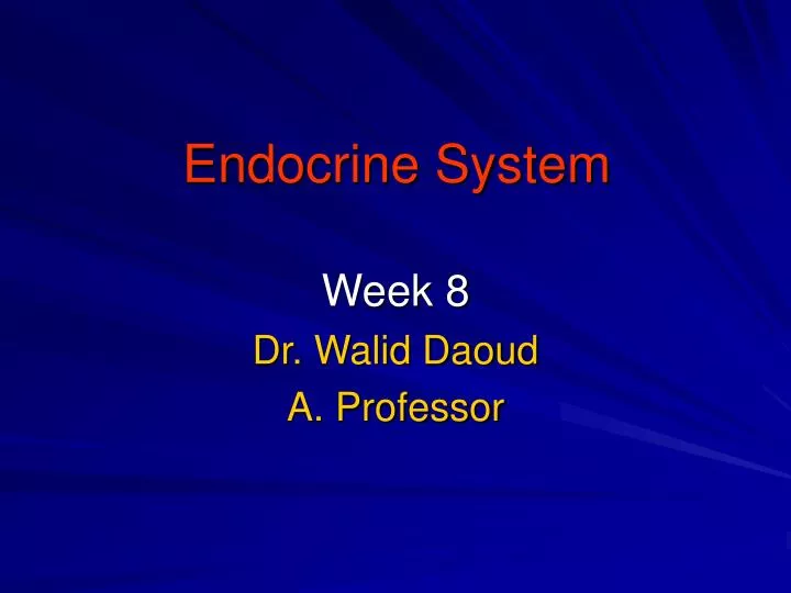 endocrine system