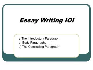 Essay Writing IOI