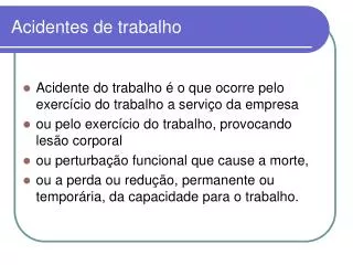 acidentes de trabalho