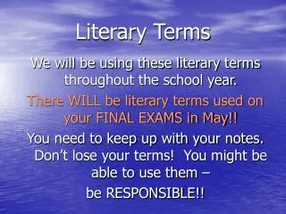 Literary Terms