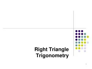 Right Triangle Trigonometry