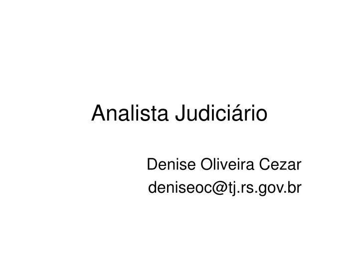 analista judici rio