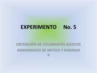 experimento no 5