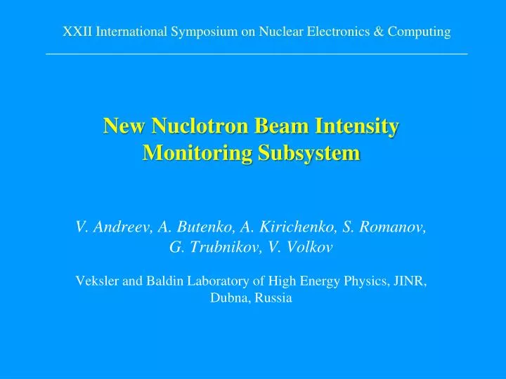 new nuclotron beam intensity monitoring subsystem