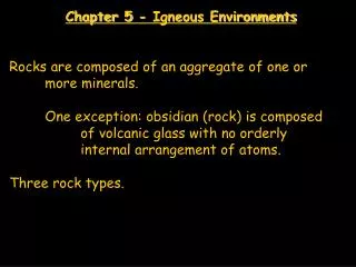 chapter 5 igneous environments