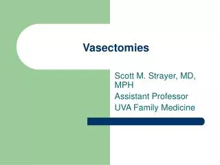 Vasectomies