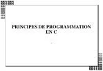 PRINCIPES DE PROGRAMMATION EN C - slide 1