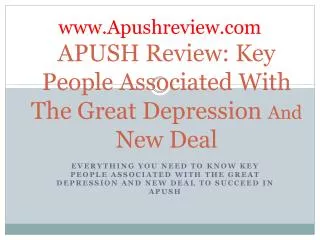 APUSH Review: Key People Associated With The Great Depression And New Deal