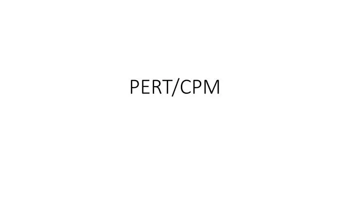 pert cpm