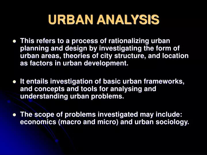 urban analysis