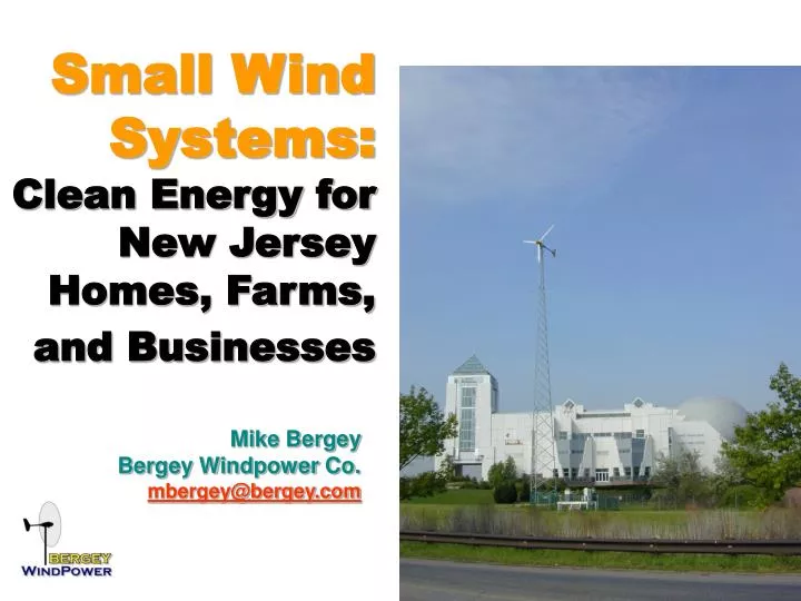 small wind systems clean energy for new jersey homes farms and businesses
