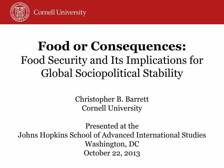 food or consequences food security and its implications for global sociopolitical stability