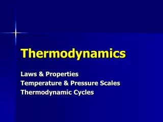 Thermodynamics