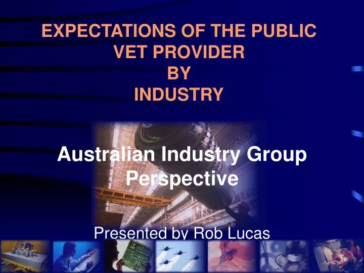 expectations of the public vet provider by industry