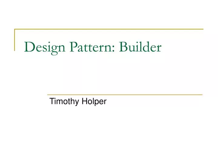 design pattern builder