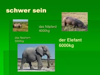 schwer sein