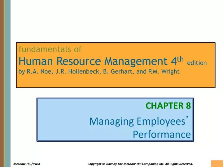 chapter 8 managing employees performance