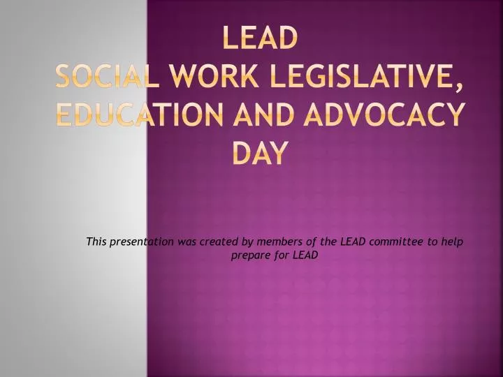 lead social work legislative education and advocacy day