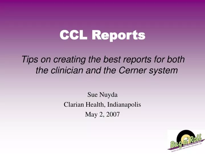 ccl reports
