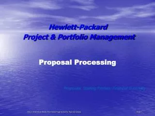 Proposal Processing