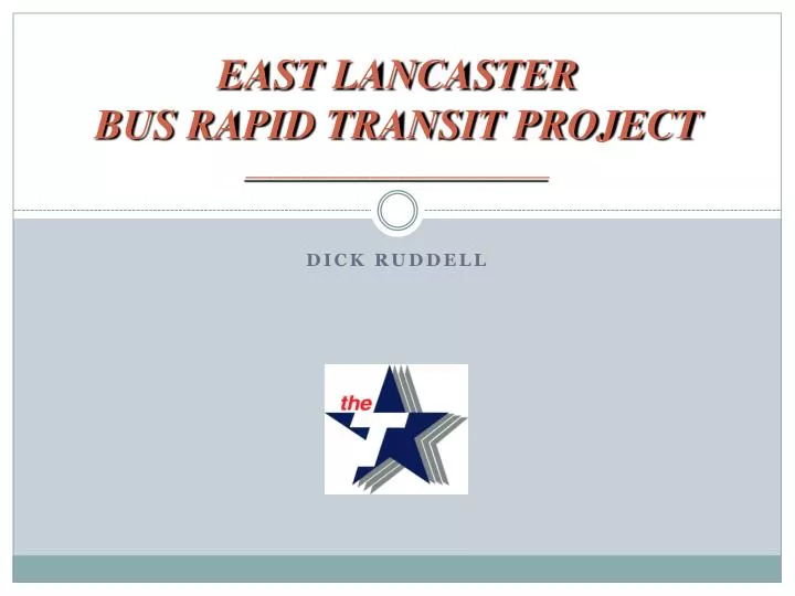 east lancaster bus rapid transit project