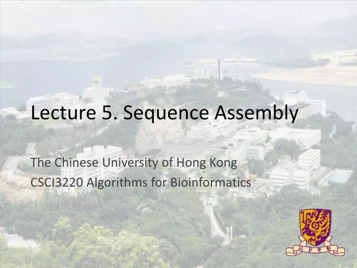 lecture 5 sequence assembly