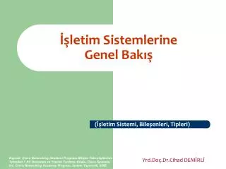 letim sistemlerine genel bak