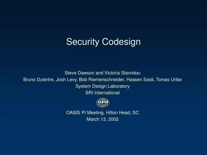 security codesign