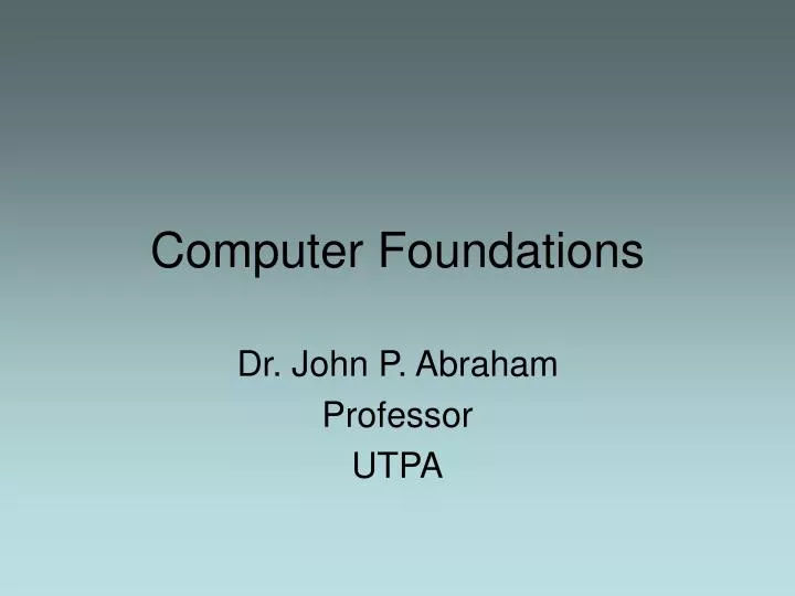 computer foundations